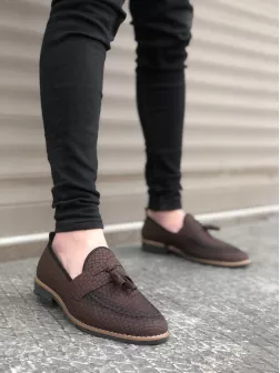 Mocasini barbati maro, tapla subtire, piele eco, comozi 12217 N15-3